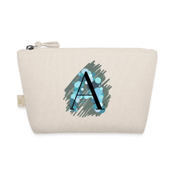Buchstabe A - türkis - Bio-Täschchen - Natur - Vorne