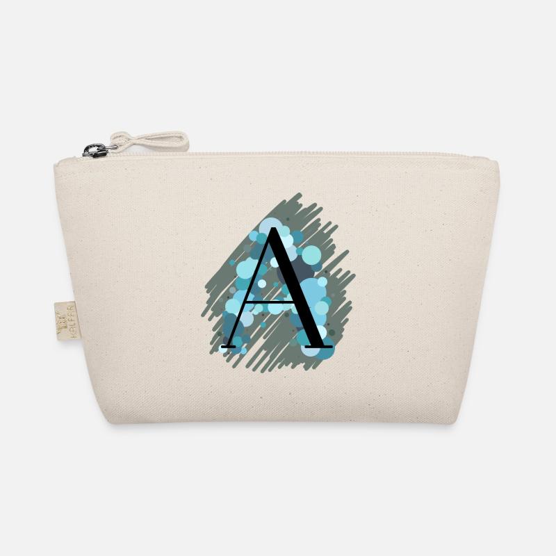 Buchstabe A - türkis Bio-Täschchen