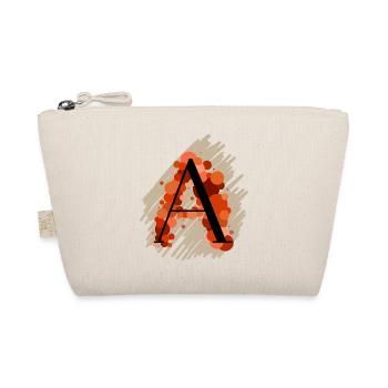 Buchstabe A - rot orange - Bio-Täschchen - Natur - Vorne