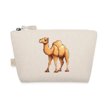 Stilvolles Kamel-Design, Exotisches Motiv für - Bio-Täschchen - Natur - Vorne