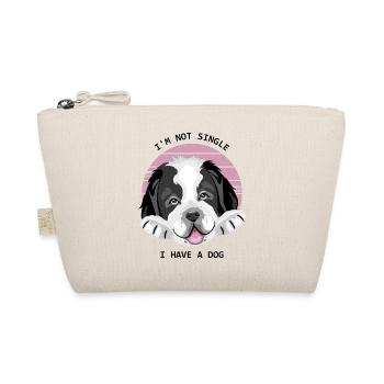 Chien chiot Saint Bernard. Je ne suis pas célibataire - Trousse biologique - nature - Devant