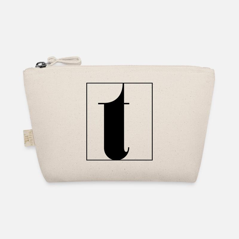 Letter alphabet t Organic Pouch