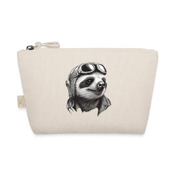 Sloth cool with aviator goggles - Organic Pouch - nature - Front