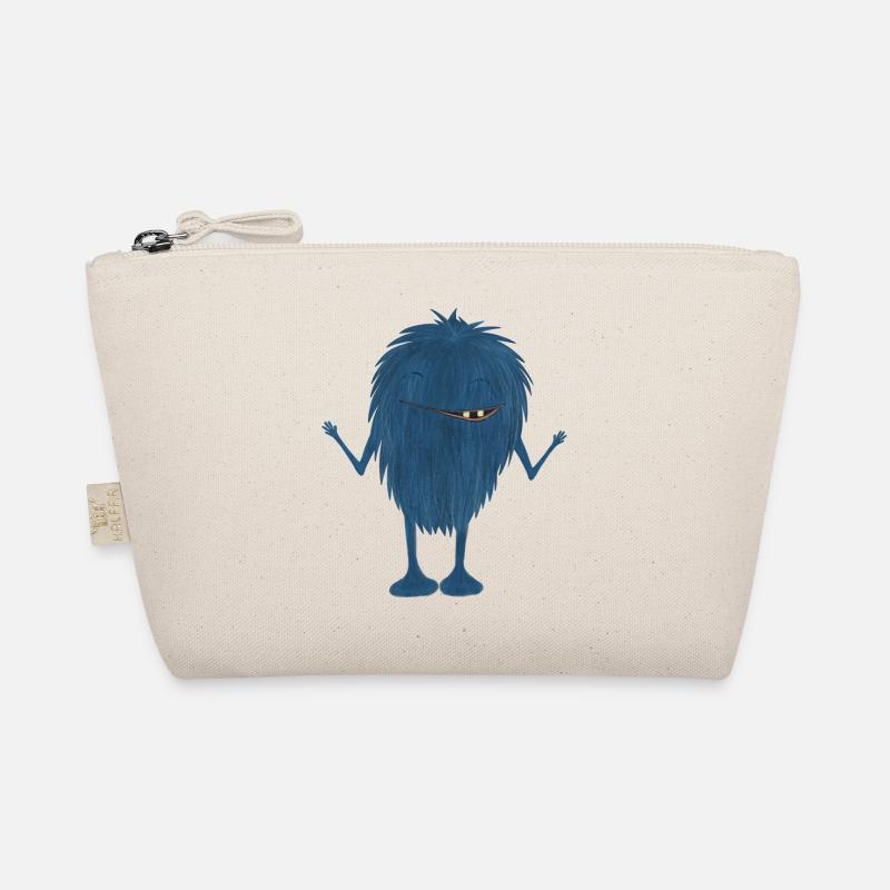 Blaues Zottelmonster - Monster - Bio-Täschchen - Natur