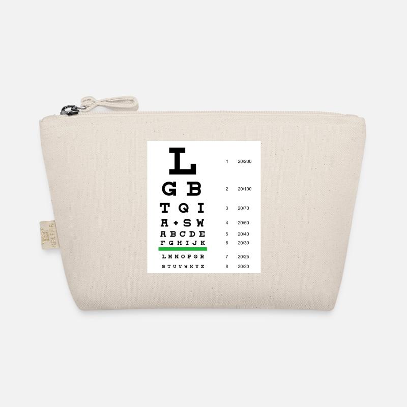 LGBTQIA+ eye chart Organic Pouch