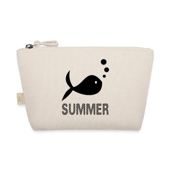 SURFEN. FISCH. STRAND. MEER. OZEAN. HUMOR. FEIERTAG - Bio-Täschchen - Natur - Vorne