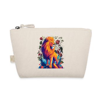 Majestic lion with flowers - Organic Pouch - nature - Front