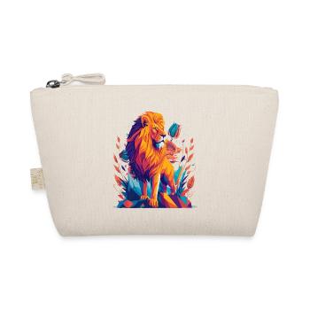 Majestic Lion Polygon - Organic Pouch - nature - Front