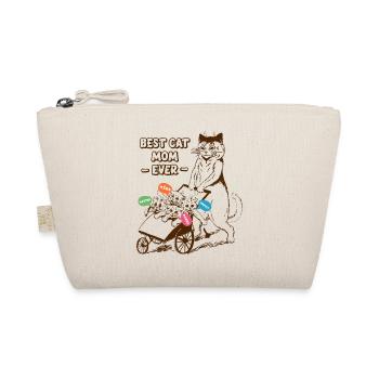 Best Cat Mom Ever Family Graphic - Organic Pouch - nature - Front