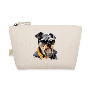 Streetwear Whiskers: Zwergschnauzer-Style - Bio-Täschchen - Natur - Vorne
