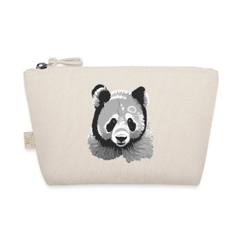 Stilisierter Baby-Panda - Bio-Täschchen - Natur - Vorne