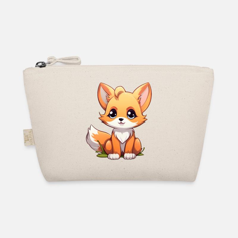 Fuchs Kawaii - Bio-Täschchen - Natur