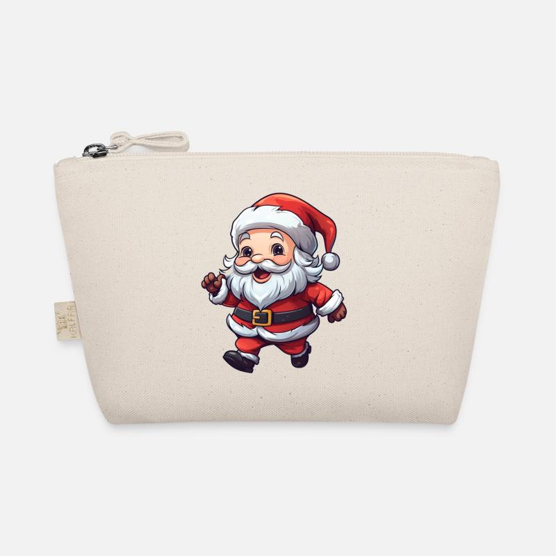 Fröhlicher Santa Clipart Bio-Täschchen