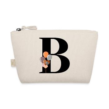 Letter b birthday balloon - Organic Pouch - nature - Front