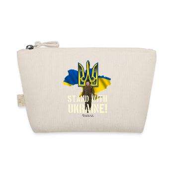 Ukraine Dreizack Selenskyj Stand with Ukraine - Bio-Täschchen - Natur - Vorne