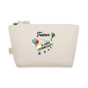 Trainer Jubiläum 10 Jahre Fußballtrainer Training - Bio-Täschchen - Natur - Vorne