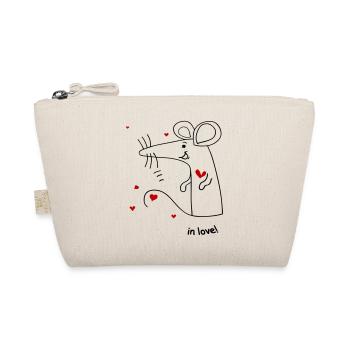 Maus in love - Organic Pouch - nature - Front