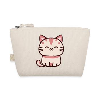 Cute kitten pink pink cat motif - Organic Pouch - nature - Front