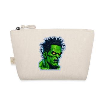 grünes Halloweenmonster - Bio-Täschchen - Natur - Vorne