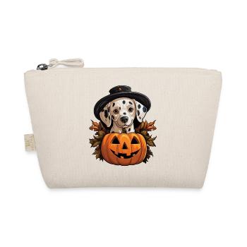 Funny Dalmertine Halloween Design - Organic Pouch - nature - Front