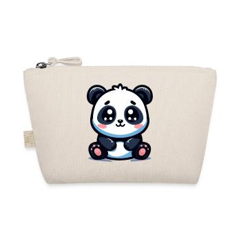 One Happy Panda Extra Cute Animal Baby Cartoon - Organic Pouch - nature - Front