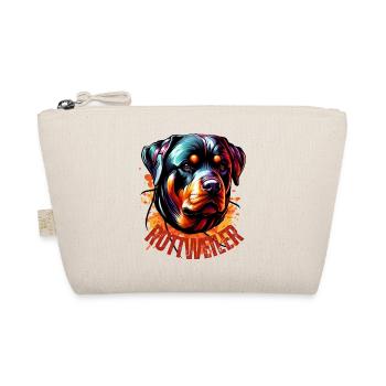 Rottweiler Graffiti Braun - Bio-Täschchen - Natur - Vorne