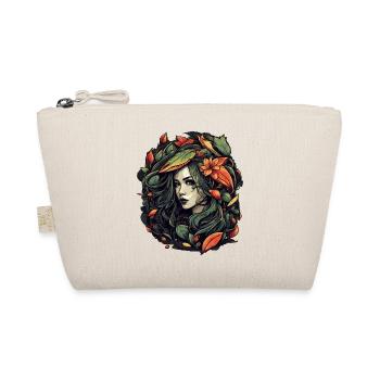 Beautiful woman with flowers - Organic Pouch - nature - Front