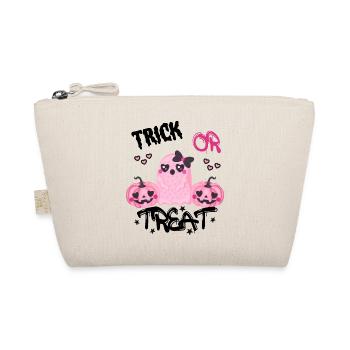 trick or treat Halloween Design- Cute Ghost - Organic Pouch - nature - Front