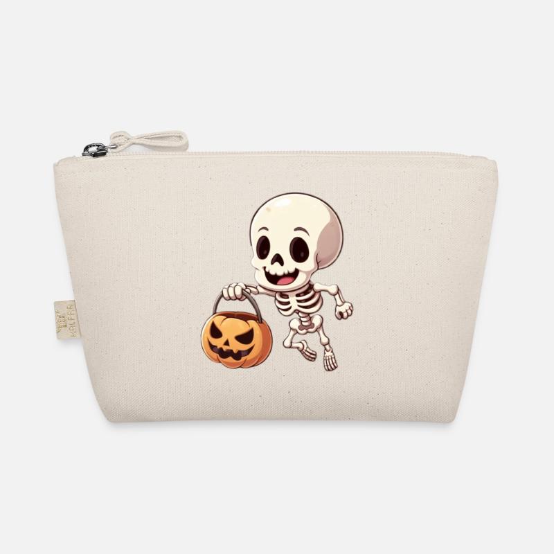 Halloween Happy Skeleton Organic Pouch