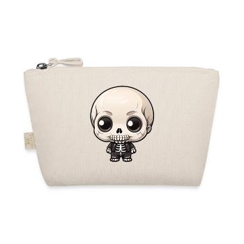 Halloween - Little Cute Skeleton - Organic Pouch - nature - Front