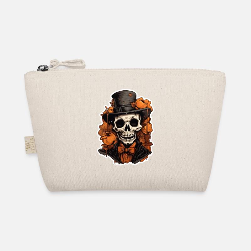 Skull fine with hat Organic Pouch