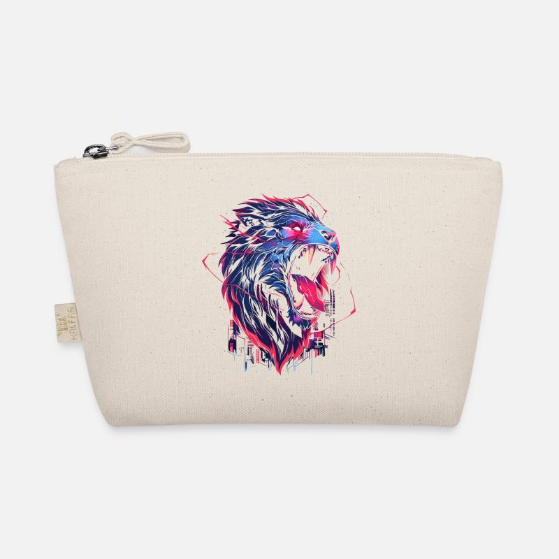 Synthwave Lion Organic Pouch