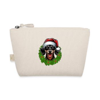 Weihnachten & Dackel | Festlich für Hundefreunde - Bio-Täschchen - Natur - Vorne