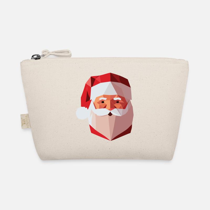 Père Noël Low Poly / Joyeux Noël Trousse biologique