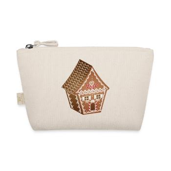 beautifully decorated gingerbread house for Christmas - Organic Pouch - nature - Front