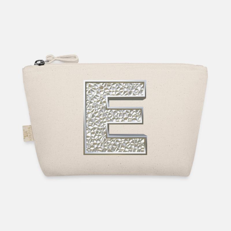 E, letter, letter E, initial, initial E, monogram, Organic Pouch