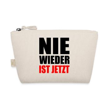 Nie wieder ist jetzt - Bio-Täschchen - Natur - Vorne