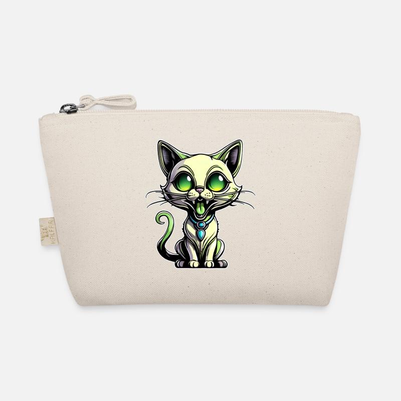 Chat extraterrestre vert mignon Trousse biologique