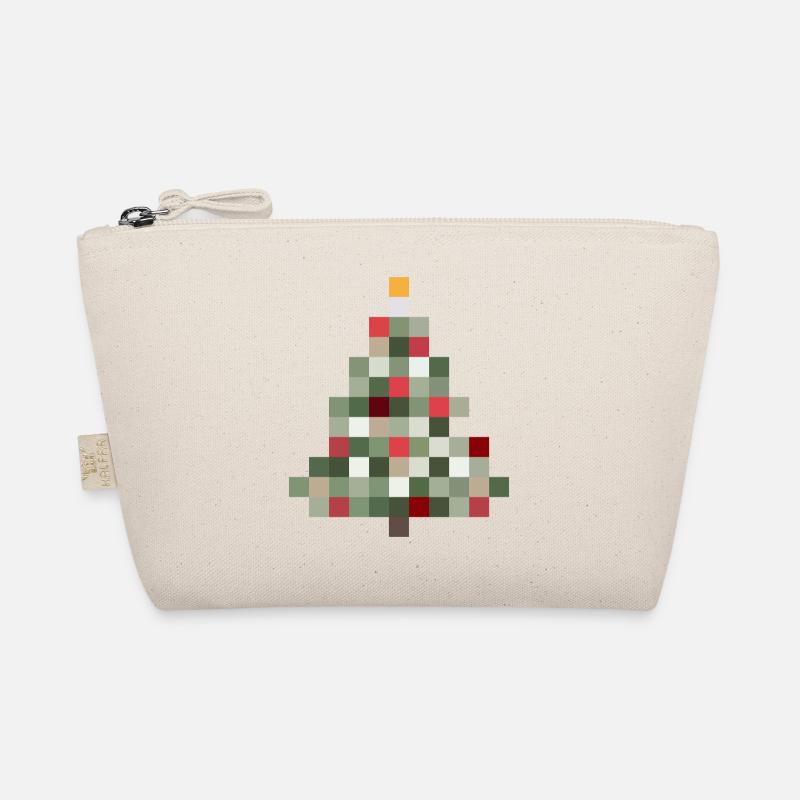 8-Bit Retro Christmas Tree Xmas Organic Pouch