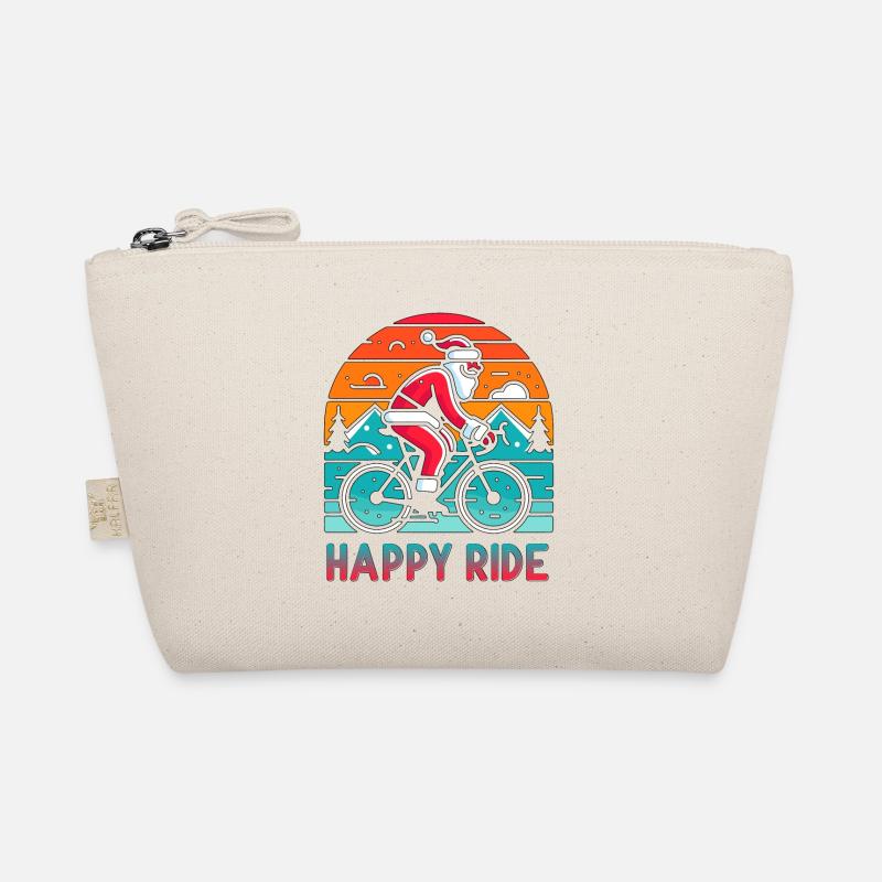 Illustration de cyclisme du Père Noël festif Trousse biologique