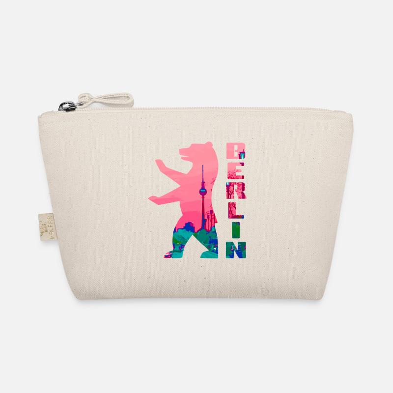Berlin Bär Neon Silhouette Bio-Täschchen