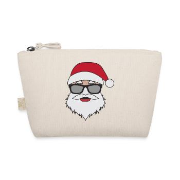 Funny Santa Claus Face Sunglasses with - Organic Pouch - nature - Front