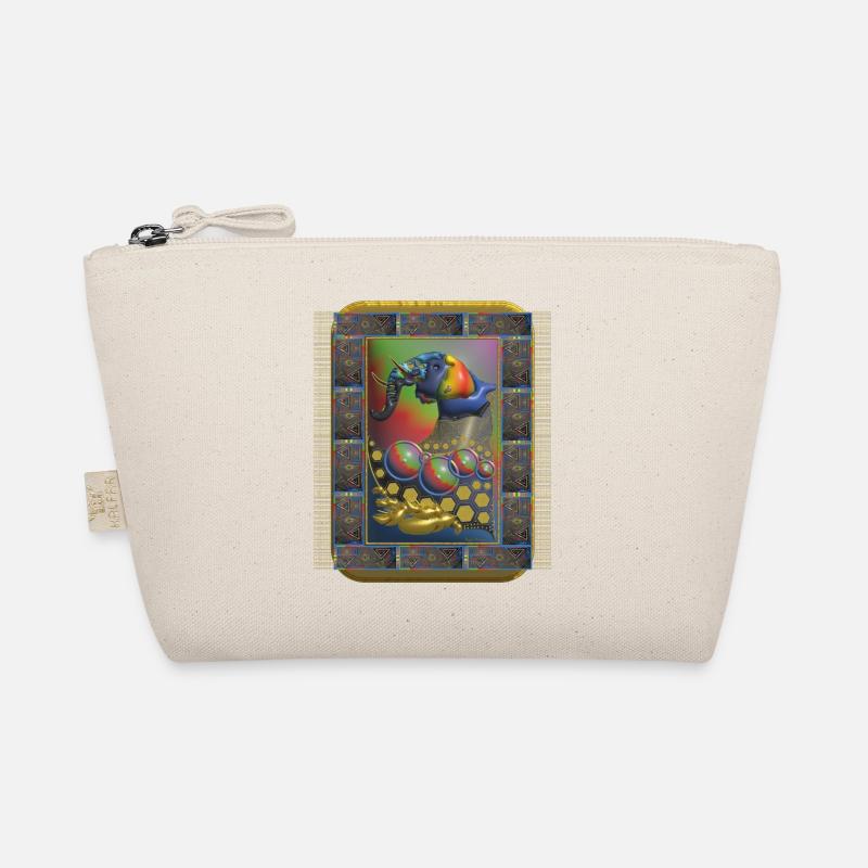Elephant Art Cubism - Organic Pouch - nature