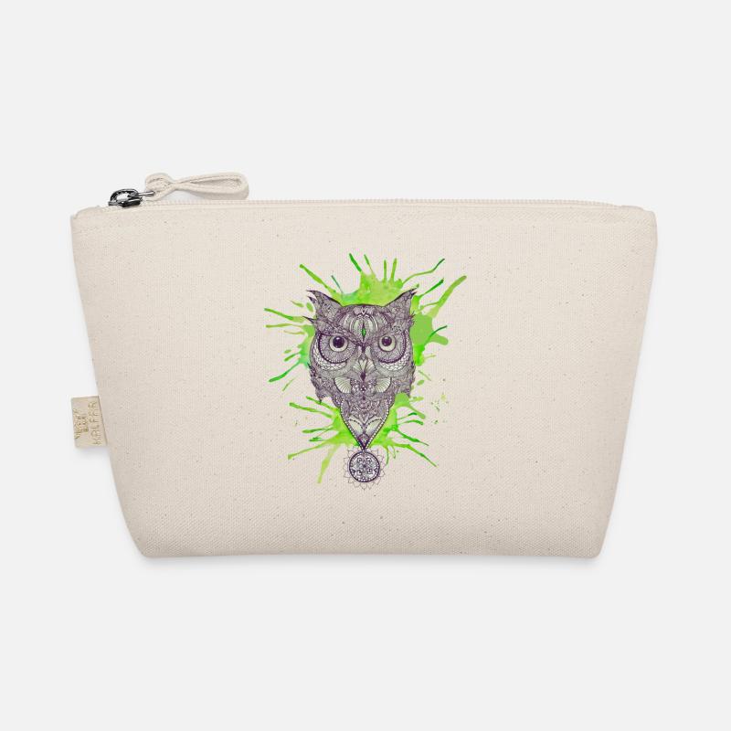 Mandala-Eule - Platsch - Bio-Täschchen - Natur