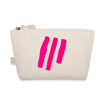Stripes - Pink - Organic Pouch - nature - Front