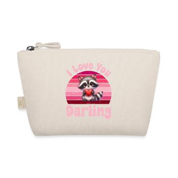 Raton laveur je t’aime pour les couples - Trousse biologique - nature - Devant