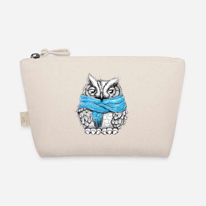 Owl with scarf Organic Pouch
