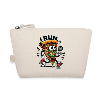 I run when I see Pizza - Organic Pouch - nature - Front
