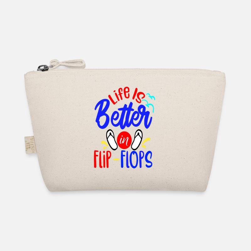 Das Leben ist besser in Flip-Flops Bio-Täschchen