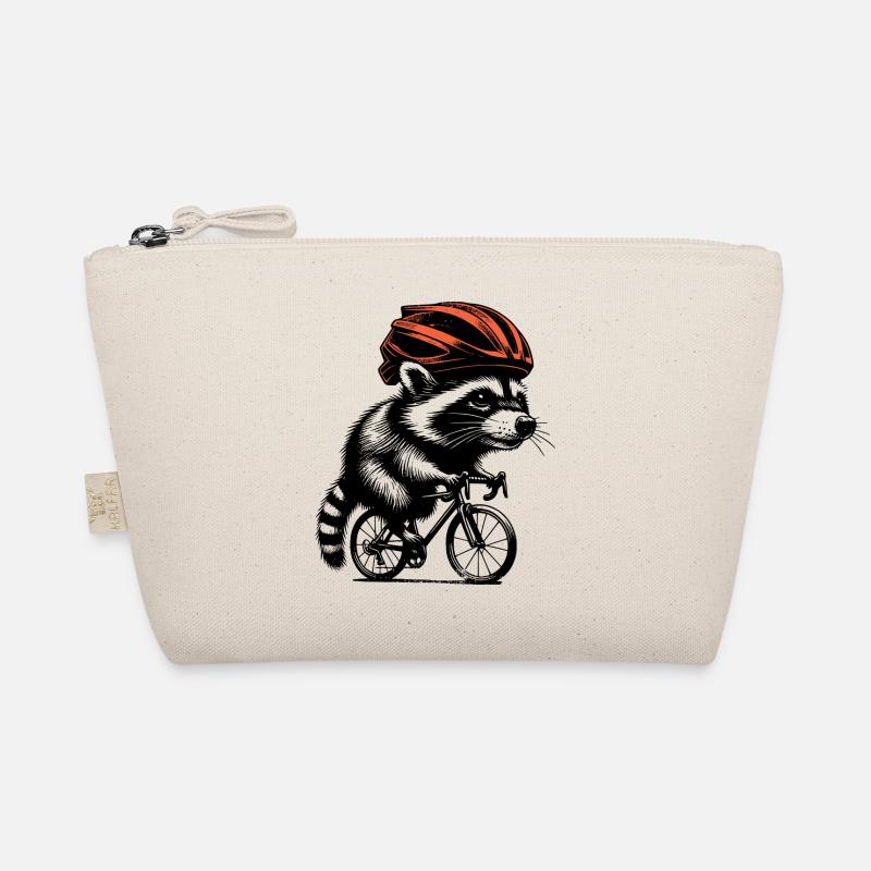 Radfahrender Waschbär Bio-Täschchen